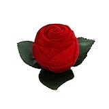 Yyooo Romantische rote Rose Ring Box Ohrringe Schmuck Verpackung Vitrine Dekor Rose Ring Box