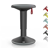 Interstuhl UPis1 – ergonomischer Sitzhocker mit Schwingeffekt – für einen geraden Rücken Made in Germany – inkl. 10 Jahren Garantie (Schwarz, Standard Edition)