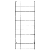 KADAX Rankgitter, Rankhilfe aus Stahl, Wandgitter für Pflanzen, Garten, Balkon, Terrasse, Drahtgitter, Kletterhilfe, Pflanzengitter, Spalier, wandbefestigung, schwarz (65 x 170 cm)