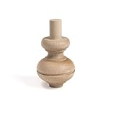 Gedotec Möbelfüße Holz Schrankfüße universal Kastenfüße BUCHE Natur | Höhe 80 mm | Barockfuß Ø 80 mm | Holzfuß konisch für Möbel & Schränke | Made IN Germany | 1 Stück - Sofa-Fuß rund mit Zap