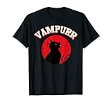 Vampurr Vampire Cute Black Cat - Halloween Horror Kitten T-S