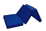Luxus Klappmatratze SHOGAZI TRAVEL 80 x 200 x 12 cm, blau, auch für Erwachsene bis 100kg, Reisematratze, Gästematratze, F