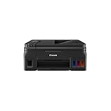 Canon PIXMA G4511 MegaTank Drucker nachfüllbares Farbtintenstrahl Multifunktionssystem DIN A4 (Drucken, Scannen, Kopieren, Fax, 4.800 x 1.200 dpi, Print App, ADF, WLAN, niedrige Seitenkosten), schw