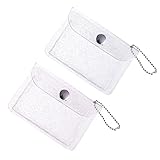 STOBOK 2Pcs Impfung Karte Halter mit Kette Wasserdichte Klar Immunisierung Rekord Impfstoff Karten Abdeckung Kunststoff Horizontale ID Karte Halter für Männer F