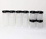 TW TUPPERWARE Gewürzbehälter Gewürzriesen 4X 270ml schwarz + Gewürzzwerge 4X 120ml schwarz 32390 + Mini Trichter L