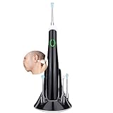 AACXRCR Ohrwachsentferner, Kleinkinder Ohrenschmalz Entferner Ear Vacuum Cleaner Sicher und Weich für Baby Clean Inside Ear Vacuum (Color : Black)