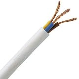 Kopp 151710849 Schlauchleitung H05 VV-F 3G, 1 mm², 10 m, weiß