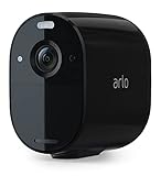 Arlo Essential Spotlight WLAN Überwachungskamera aussen, kabellos, 1080p, Farbnachtsicht, Bewegungsmelder, 2-Wege Audio, kein Hub benötigt, mit 90-tägigem Arlo Secure Plan Testzeitraum, VMC2030B