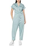 G-STAR RAW Womens Button Text Short Sleeve Jumpsuit, Blue (Synthetic Blue C813-C619), M