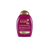OGX Anti-Breakage + Keratin Oil Conditioner (385 ml), kräftigende Anti-Haarbruch Haarspülung mit Keratin Proteinen und Arganöl, Haarpflege Spülung ohne Silikone, Sulfate und Parab