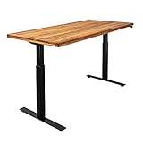 Royal-Office Bürotisch Höhenverstellbarer Schreibtisch Elektrisch Stehschreibtisch Büro Tisch | Arbeitstisch Standing Desk Computertisch | Büroschreibtisch Holz Massiv Eiche Tischplatte 180x80