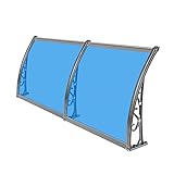 Vordach für Haustür Vordach for Haustür, Türvordach,haustürüberdachung, Überdachung, Hohles PC-Panel, Regenfest, UV-beständig (Color : Blue, Size : 80 * 80cm)
