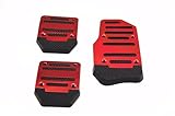 BUTSKY Pedalabdeckung Auto Getriebepedal Auto Anti-Skid-Drosselklappenbremse für FIAT Punto Palio UNO Idee Bravo Sedici Grande Bremspedal (Color Name : Red)