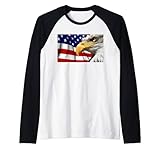 TAPFERER WILDER AMERIKANISCHER ADLER AUF DER FLAGGE DER AMER Rag