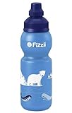 Fizzii Kinder- und Freizeittrinkflasche 330 ml (auslaufsicher bei Kohlensäure, schadstofffrei, spülmaschinenfest, Motiv: Eiswelt)