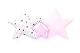 3 Pack Kissen Set Stern Sternchen Zierkissen ca. 60 cm / 28cm Kinderzimmer Zimmer Deko Sternkissen Baby Dekokissen mit Füllung für Schlafzimmer Babyzimmer Kinderbett Mädchen Jungen SET2
