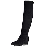 topschuhe24 993 Damen Stiefel Overknee Keilabsatz, Farbe:Schwarz, Größe:39 EU