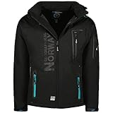 Geographical Norway Herren Softshell Jacke (Schwarz / Blau, L)