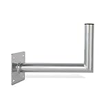 PremiumX 60cm Wandhalter Aluminium extra Große Wandplatte Winkel Halter TÜV L-Wand-Halterung für SAT-Schüssel Satelliten-Antenne Wandabstand 600