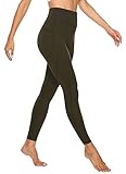 JOYSPELS Sport Leggings Damen, Sporthose Damen Sportleggins, Lodengrün M 36-38