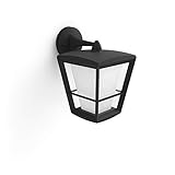 Philips Hue White & Color Ambiance Econic - Wandleuchte, schwarz - Laternenform häng
