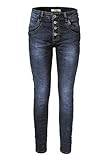 Jewelly Damen Jeans Five-Pocket im Crash-Look 7059 (XL/42)