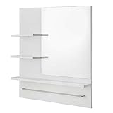 EUGAD Spiegelschrank Badezimmerspiegel Hängeschrank Badezimmer Wandschrank Badschrank mit 3 Ablagen 60x13x70cm Weiß