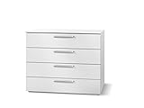 Nolte Möbel Alegro Basic Kommode mit Vier Schubkästen, Holzdekor, Polarweiß, 46 x 120 x 79