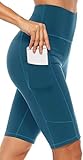 Anwell Radlerhose Damen Kurze Sporthose Handytasche Sport Kurz Legging