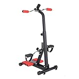 Arm- und Beintrainer Heimfahrrad, Beweglicher Heimtrainer mit Massage und Zählen, Einstellbares Indoor-Fitness-Fahrrad-Physiotherapiegerät/Black / 83x55x39