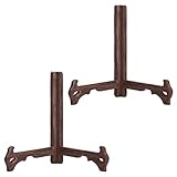 2er-Set Display-Ständer-Plattenständer-Halter Staffelei,Holz-Bilderrahmen-Ständer-Halter,Schüssel-Platten-Foto-Medaillen-Halter Buchständer,für Hochzeiten,Geburtstagstisch,Uhr,Heimdekoration,Disp