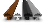 Türdichtung mit Antidehnungsfaden - 4mm Nutbreite - 7mm Nuttiefe - 12mm Falz schnelles einfaches Einbauen hochwertige Haustürdichtung Gummidichtung Türanschlagdichtung Türdichtung (Weiss 50m)