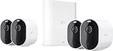 Arlo Pro3 WLAN Überwachungskamera aussen, 2K UHD, 4er Set, kabellos, Bewegungsmelder, Farbnachtsicht, 160° Blickwinkel, 2-Wege Audio, mit 90-tägigem Testzeitraum für Arlo Secure Plan, VMS4440