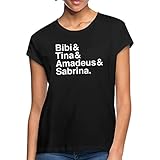 Spreadshirt Bibi Und Tina Amadeus Sabrina Typographie Frauen Oversize T-Shirt, L, Schw