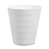 Zeller 18107 Abfalleimer, Papierkorb für Büro, Küche, Kinderzimmer, Mülleimer 13,5l, Kunststoff, weiß, ca. 29 x 29 x 30