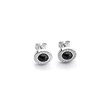 Jewels by Leonardo Damen Ohrstecker schwarz Matrix Edelstahl/silberfarben Glas Schliff Facette 010022