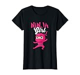 Ninja in Pink Anzughemd Lustiges Ninja Girl T-S