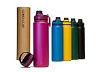 Polar Gear Thermosflasche - Hydra Flow Wasserflasche Kit mit 2 Kappen-Optionen - Doppelwandiger Edelstahl - Hält Getränke 6 Stunden heiß & 12 Stunden kalt - Sport, Pendeln & Fitnessstudio - B