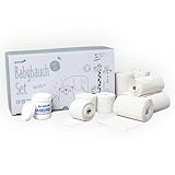 Babybauch Gips-Abdruck Set vom Schwangerschaftsbauch 3D BASIC mit 9 Gipsbinden (27 Meter), Vaseline & Handschuhen + Anleitung | Geschenkidee werdende Mütter von praxy