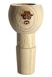 Heisenberg Chute Bowl 18.8 Tabakkopf aus Holz mit NS19 entsprechendem Anschluss individuell für Glasbongs geeignet (Esche)
