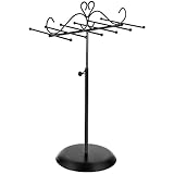 SONGMICS Schmuckständerhalter Schmuckhalter aus Metall, für Halsketten, Armbänder und Ohrringe, als Geschenk, schwarz JJS04B
