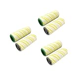 GOUGOU suhongstore 6.Pc.Geeignet Fit for Karcher Hand-Push-Wäscher FC3D FC5.Rollrollenbürste Mehrfläche Pinsel (Color : White Yellow)