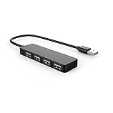 WM home USB-hub USB 2. 0 4. Ports Hub- Erweiterungsplitteradapter mit Laptop kompatibel Pc. Computerladegerät USB Adapter (Color : Black)