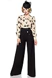 Marlene Hose mit hohem Bund,Schwarz,L