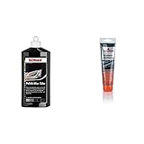 SONAX Polish & Wax Color schwarz (500 ml) Politur mit Farbpigmenten und Wachsanteilen | Art-Nr. 02961000 & NIGRIN 74256 Kratzer-Entferner, 150 g, schw