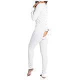 Fanxing Jumpsuit Damen sexy Erwachsene Butt Button Back Flap Sexy Schlafanzug Knöpfen und Klappe Jumpsuit Funktions-Overall Damen Lustig Pyj