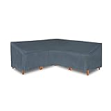 Hentex Cover Loungemöbel Abdeckhaube für L-Form Sofas，Wasserdichtes Atmungsaktives TPU Gewebe Abdeckhaube für Gartenmöbel ，Wasserdicht Schutz vor Wind UV schützende (Grau (255 * 255 * 90W*65/90H cm)