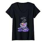 Damen Teetasse Galaktischer Teetrinker Galaxy Space Weltraum Tee T-Shirt mit V