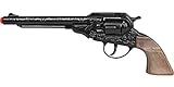 Gonher 88/6-8 Schuss Revolver - Cowboy Western Colt - Schwarz Braun - Wilder Westen Kostüm Sheriff G