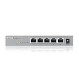 ZyXEL 2,5G Multi-Gigabit Unmanaged Switch mit fünf Ports für Home Entertainment oder SOHO-Netzwerke [MG-105], MG-105-ZZ0101F, 5 Port | 2,5G RJ45 | Unmanag